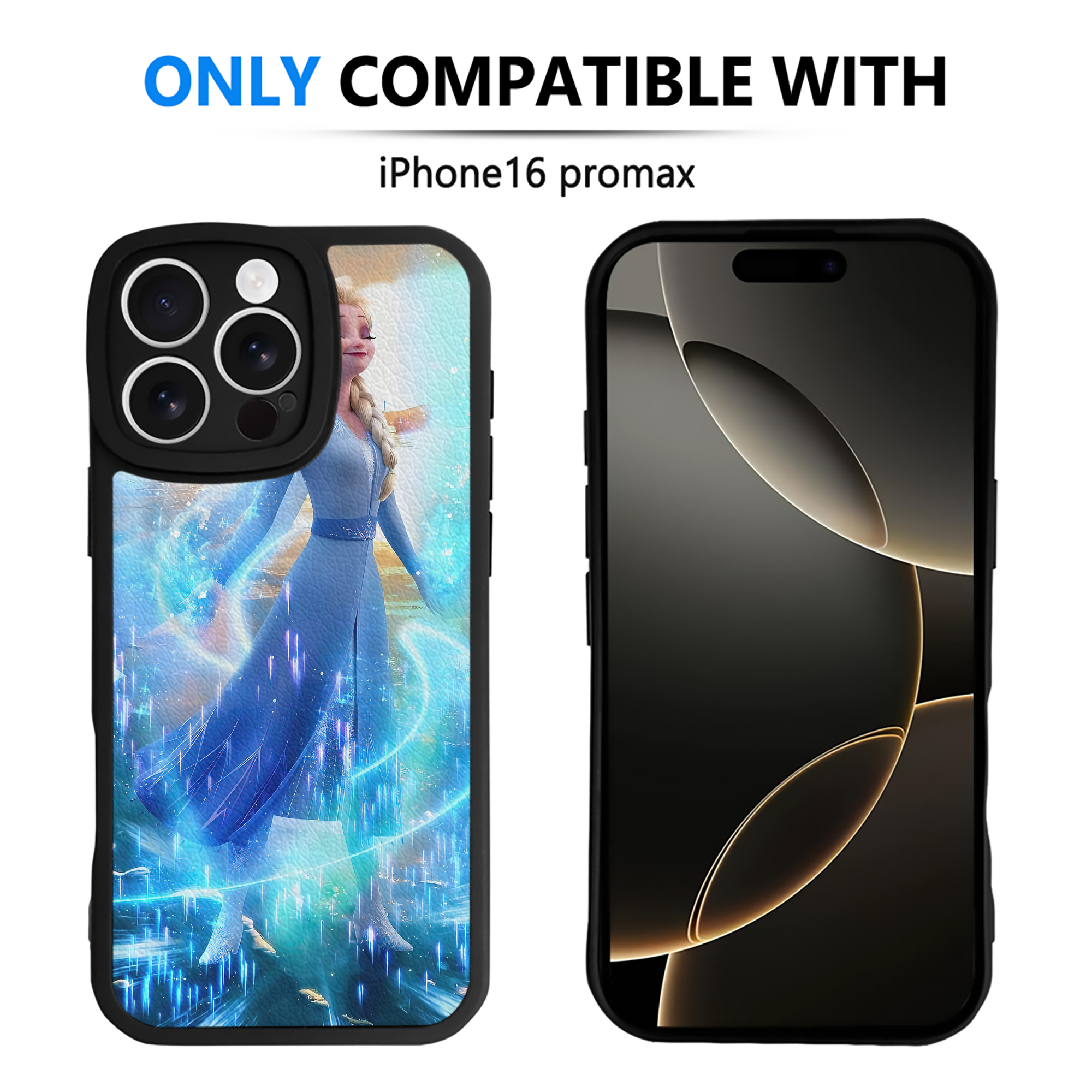 （画像用） アナと雪の女王 アンナ エルサ Frozen Anna Elsa 【iPhone 16シリーズ対応】シリコンスマホケース（レザー調） 材質：シリコン